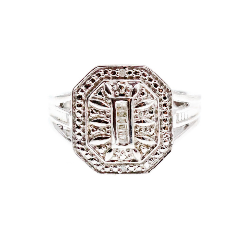 Sky Jewelry Серебряное кольцо с бриллиантами