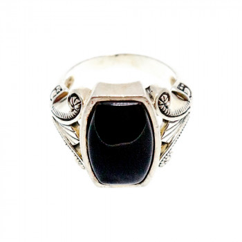 Sky Jewelry Серебряное кольцо с ониксом  Винтаж