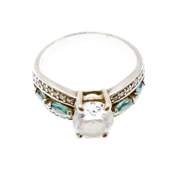 Sky Jewelry Серебряное кольцо с бериллом и топазом