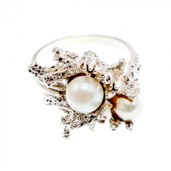 Sky Jewelry Винтажное серебряное кольцо с жемчугом