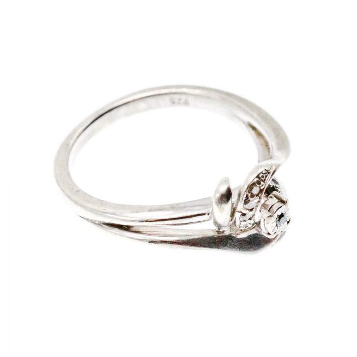 Sky Jewelry Серебряное кольцо с голубым и белым топазом