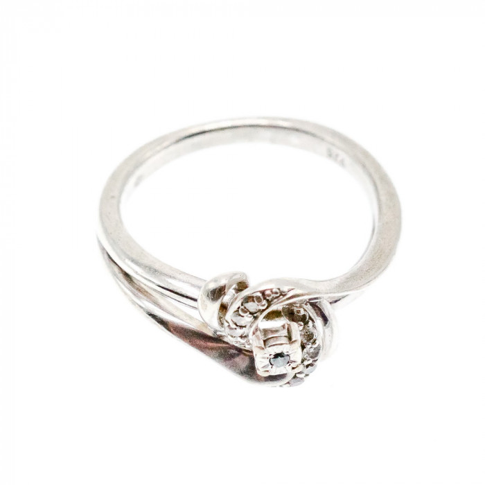 Sky Jewelry Серебряное кольцо с голубым и белым топазом