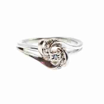 Sky Jewelry Серебряное кольцо с голубым и белым топазом