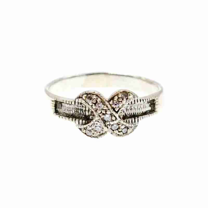 Sky Jewelry Серебряное кольцо с фианитами  Классика