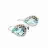 Sky Jewelry Серебряные серьги с топазом и фианитами