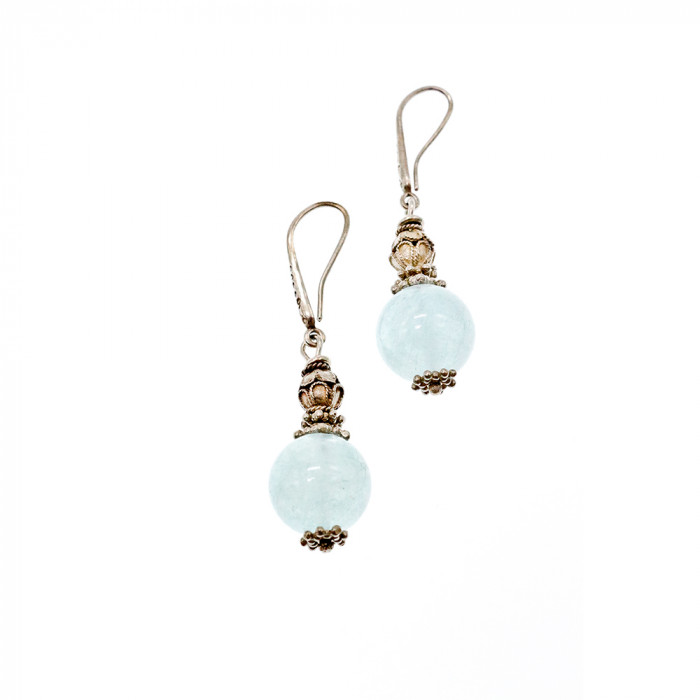 Sky Jewelry Серебряные серьги с агатом Настроение