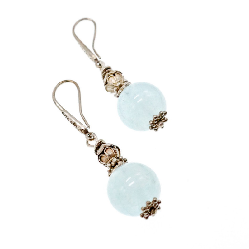 Sky Jewelry Серебряные серьги с агатом Настроение