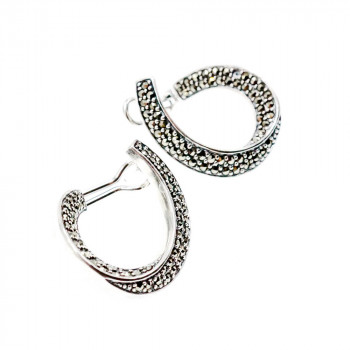 Sky Jewelry Серебряные серьги с марказитом  Удовольствие