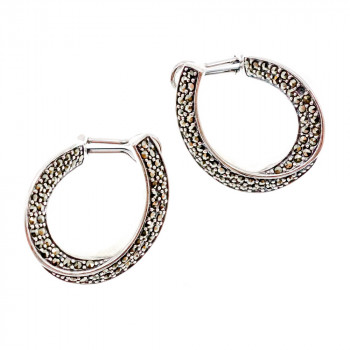 Sky Jewelry Серебряные серьги с марказитом  Удовольствие