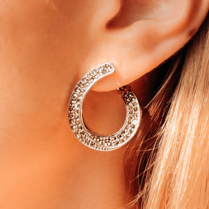 Sky Jewelry Серебряные серьги с марказитом  Удовольствие