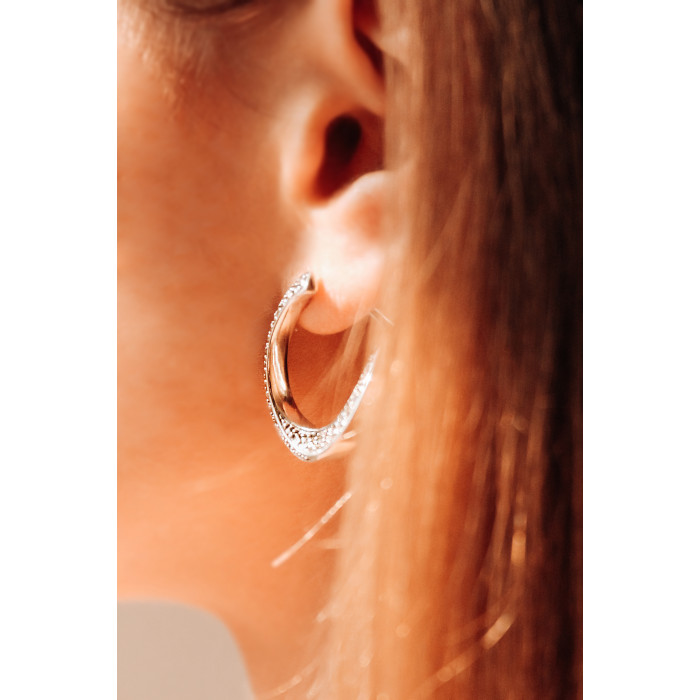 Sky Jewelry Серебряные серьги с марказитом  Удовольствие