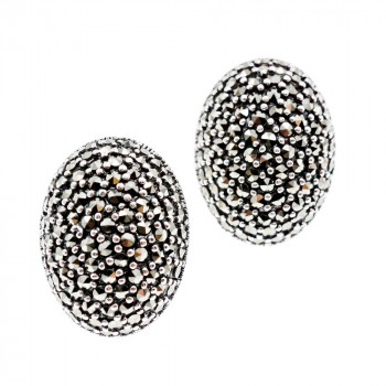 Sky Jewelry Серебряные серьги с марказитом  Любовь