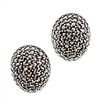 Sky Jewelry Серебряные серьги с марказитом  Любовь