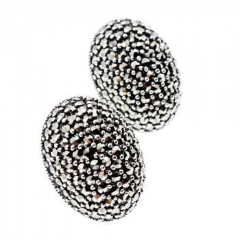 Sky Jewelry Серебряные серьги с марказитом  Любовь