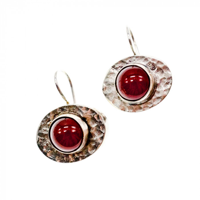 Sky Jewelry Серебряные серьги с агатом Винтаж