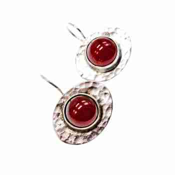 Sky Jewelry Серебряные серьги с агатом Винтаж