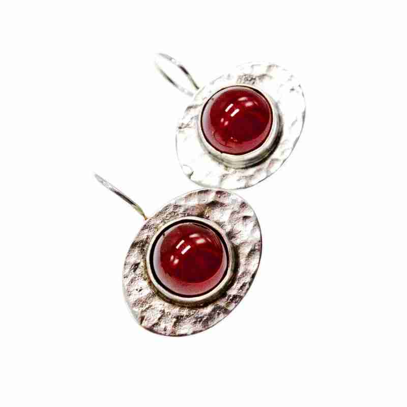 Sky Jewelry Серебряные серьги с агатом Винтаж