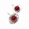 Sky Jewelry Серебряные серьги с агатом Винтаж