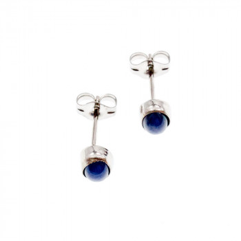 Sky Jewelry Золотые серьги с камнем звездчатый сапфир