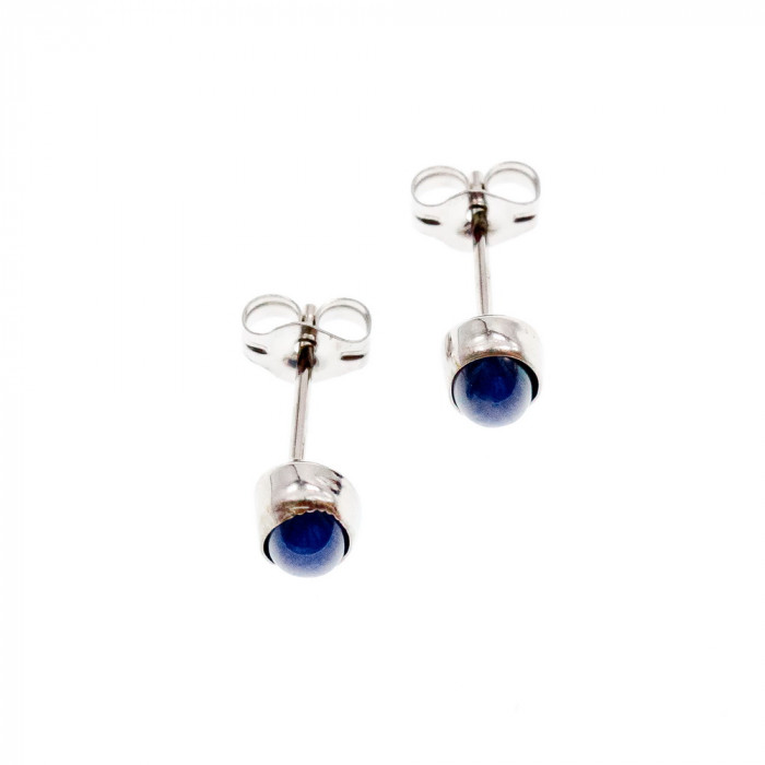 Sky Jewelry Золотые серьги с камнем звездчатый сапфир