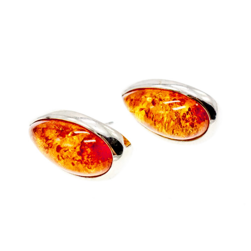Sky Jewelry Серебряные серьги с янтарем  Капля