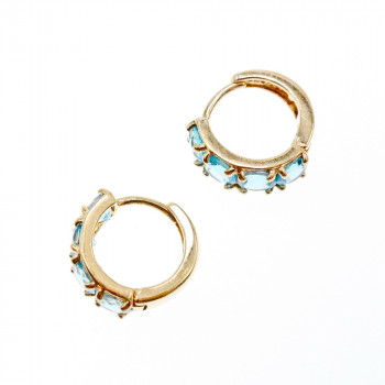 Sky Jewelry Золотые серьги с топазом  Обаяние