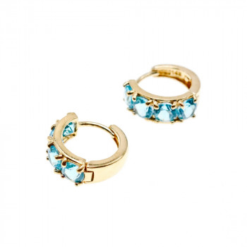 Sky Jewelry Золотые серьги с топазом  Обаяние