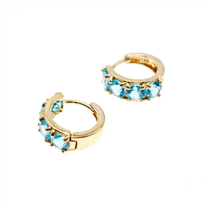 Sky Jewelry Золотые серьги с топазом  Обаяние