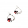 Sky Jewelry Серебряные серьги с гранатом