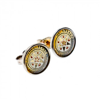 Sky Jewelry Серебряные серьги с гравировкой  Винтаж