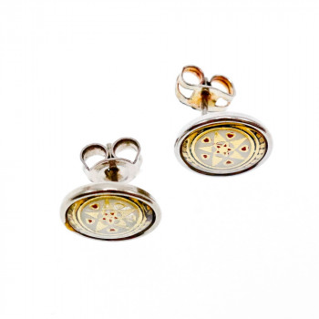 Sky Jewelry Серебряные серьги с гравировкой  Винтаж