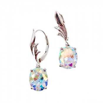 Sky Jewelry Серебряные серьги с фианитом  Настроение