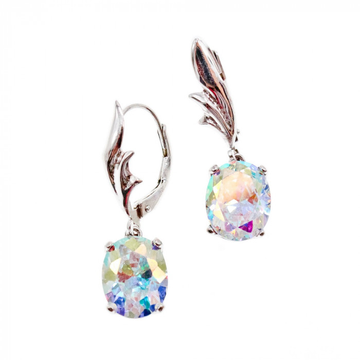 Sky Jewelry Серебряные серьги с фианитом  Настроение