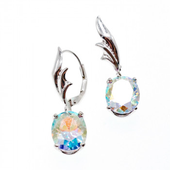 Sky Jewelry Серебряные серьги с фианитом  Настроение