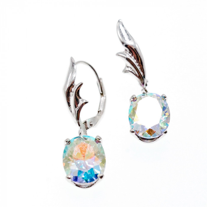 Sky Jewelry Серебряные серьги с фианитом  Настроение