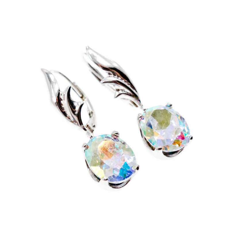 Sky Jewelry Серебряные серьги с фианитом  Настроение