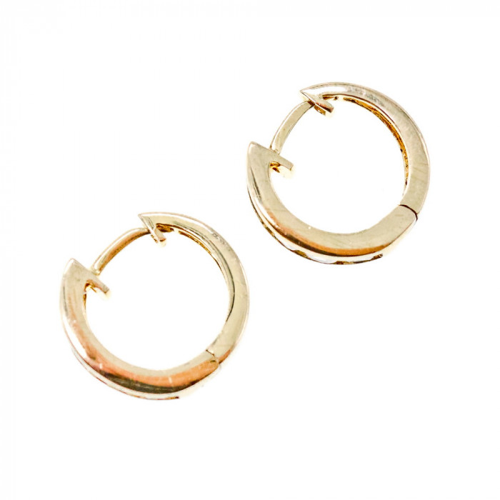 Sky Jewelry Серебряные серьги в позолоте с фианитами