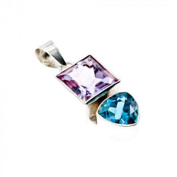 Sky Jewelry Серебряный кулон с камнями турмалин   Вкус