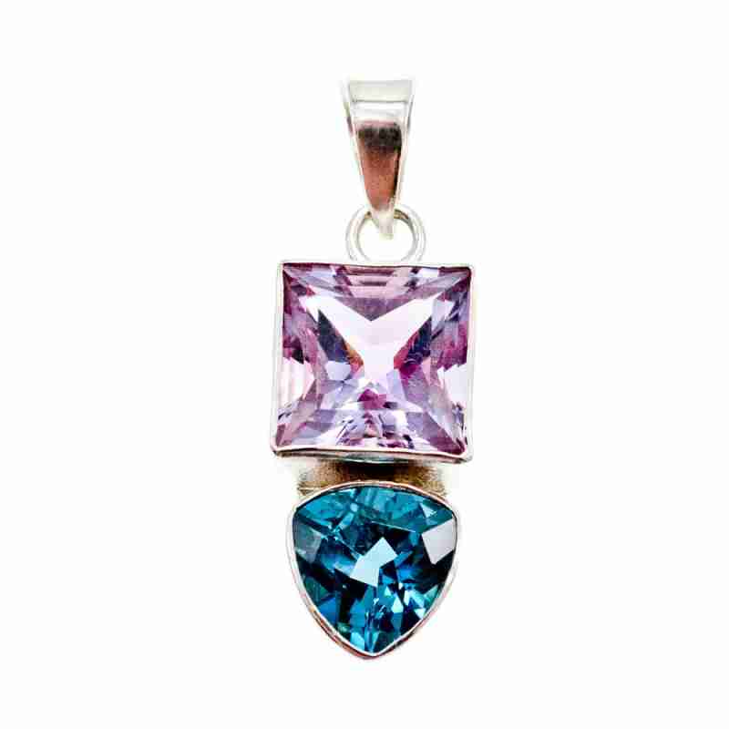 Sky Jewelry Серебряный кулон с камнями турмалин   Вкус