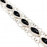 Sky Jewelry Серебряный браслет с ониксом  Ажур