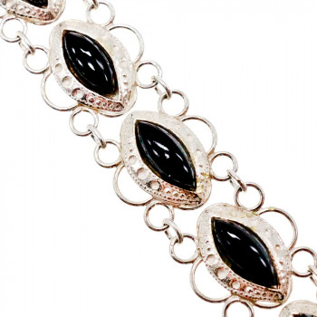 Sky Jewelry Серебряный браслет с ониксом  Ажур