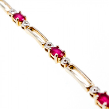 Sky Jewelry Серебряный браслет с розовым топазом