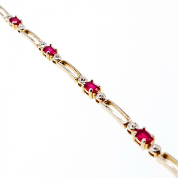 Sky Jewelry Серебряный браслет с розовым топазом