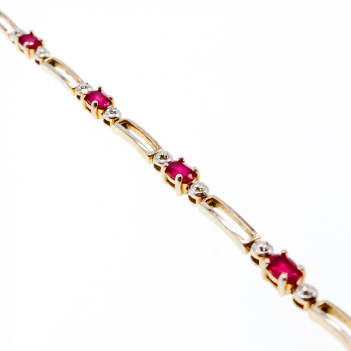 Sky Jewelry Серебряный браслет с розовым топазом