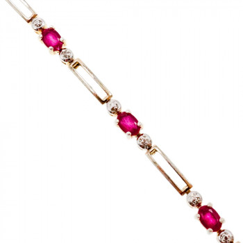 Sky Jewelry Серебряный браслет с розовым топазом