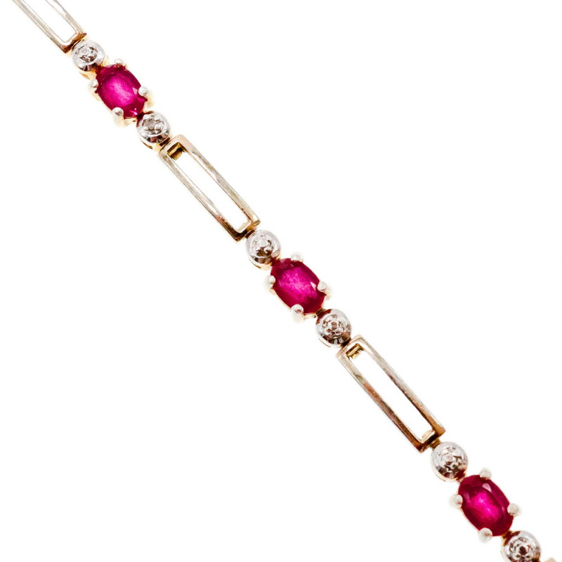 Sky Jewelry Серебряный браслет с розовым топазом