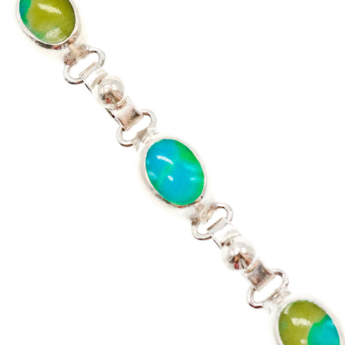 Sky Jewelry Серебряный браслет с яшмой  Настроение