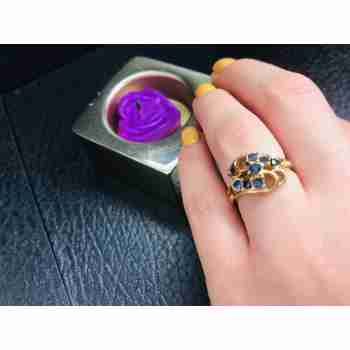 Sky Jewelry Кольцо позолота с фианитами