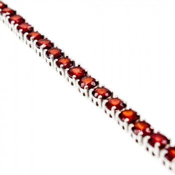 Sky Jewelry Серебряный браслет с гранатом   Очарование