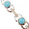 Sky Jewelry Серебряный браслет с камнем ларимар и фианитом